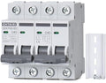 Manual Transfer Switch, 40 Amp 120V/240V AC Dual 2-Pole DIN Rail Mount RV Transfer Switch, Single-Side Interlock Circuit Breaker MTS D2P C40