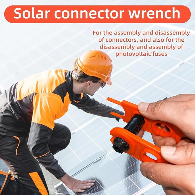Solar Connector Wrench Disconnect Tool Cable Wire Assembly Tool for Solar Panel Cable PV System Wire,Solar Spanner Wrench Disconnect Tool 6Pcs
