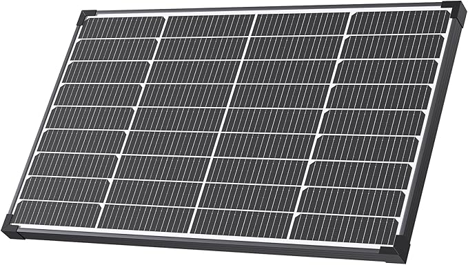50 Watt Solar Panel,N-Type 16BB Solar Panel 50W for 12V Battery,25% High Efficiency Monocrystalline PV Module IP68 Waterproof for RV Camper Marine Rooftop Off-Grid Systems (Black)