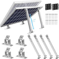 4PCS Adjustable Solar Panel Tilt Mount Brackets Aluminum Alloy Mounting Bracket Stand Systems Support 50W 70W 100W 150W 200W 300W 400W Solar Panels for Ground, Roof, Boat, Wall ,Railer, RVs