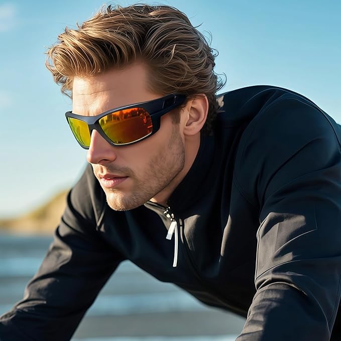 Joopin Sports Sunglasses Polarized UV400 Protection Wrap Around Sun Glasses Shades for Men Women