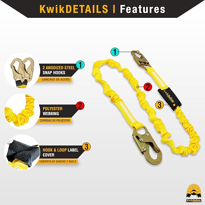 KwikSafety - Charlotte, NC - HURRICANE Safety Harness [3 D-RINGS, BACK SUPPORT] ANSI Tested OSHA Compliant