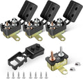 RED WOLF (50A 4PCS) DC 6V-50V Automatic Reset Circuit Breaker #10-32 Stud Bolt Type Circuit Breaker with Metal Fuse Housing Pre-Trimmed Cover Reusable for Boat Marine Trolling Motor RV Battery System