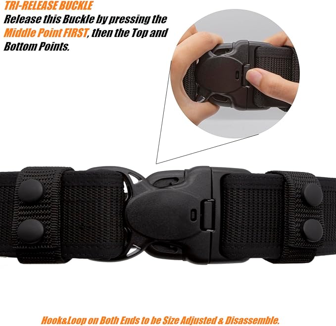TACNEX Duty Belt 1.5" Law Enforcement Police Security Nylon Utility Work Belts