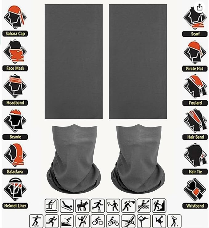 Neck Gaiter Masks Tube Scarf,Seamless Bandanas Buffs Gators,Ourdoor Face Mask Face Covering Multi Headwear