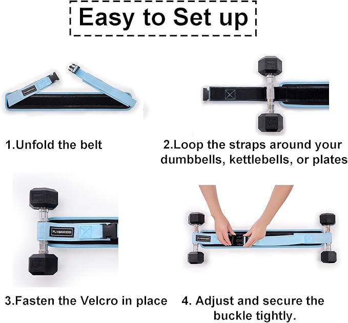 Hip Thrust Belt for Dumbbells,Booty Belt for Hip Thrust Slip-Resistant Padding