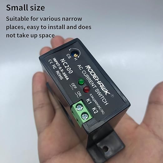 AC Current Sensing Switch 0-200A Normally Closed Current Sensor Monitoring Relay (NC200)