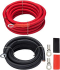 InstallGear AWG 5 Gauge 10ft Battery Power Inverter Cables - 2ct Red/Black Battery Cable for Solar, Auto, RV and Marine, Lawn Mower - 99.9% Deoxigenized Copper, Set - Cable Wire