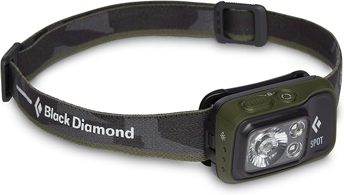BLACK DIAMOND Spot 400 Headlamp | 400 Lumens Brightness, Dimmable | Waterproof & Durable | 3X AAA Battery Operated (Included) | Dark Olive