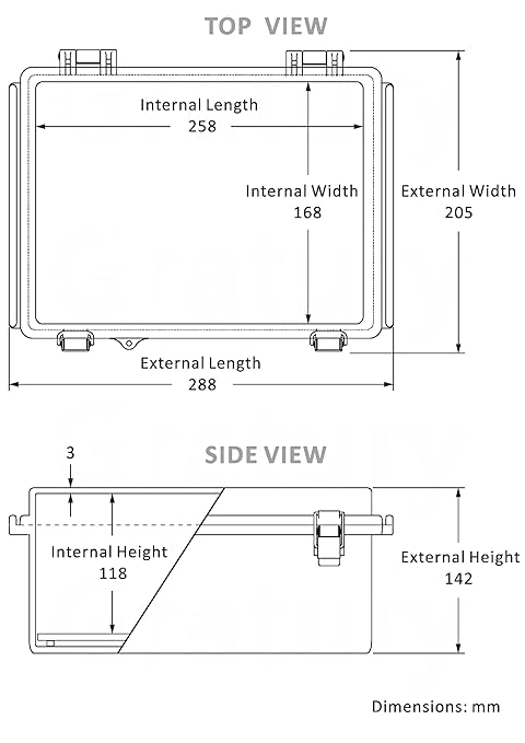 Waterproof Electrical Junction Box IP67 ABS Plastic Enclosure with Hinged Cover with Mounting Plate, Wall Brackets (Grey Cover, 11.4"×7.5"×5.5")
