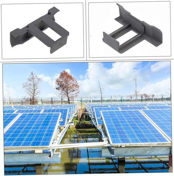 TOYANDONA 12pcs Solar Panel Drainage Clips Photovoltaic Frame Cleaning and Mud Removal Clamps Design for Efficient Water Management and Easy Maintenance