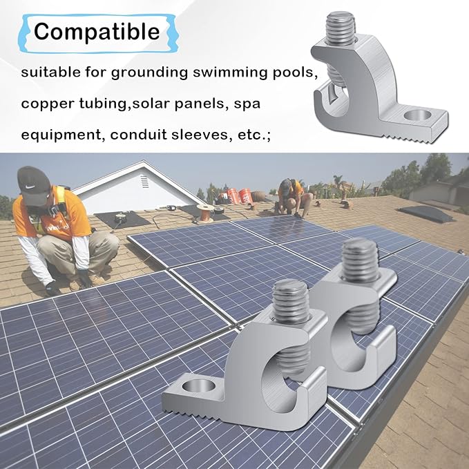 20 Packs Pool Bonding Lug with Corrosion-Resistant and High-Conductivity Aluminum, 4-14 Wire Range