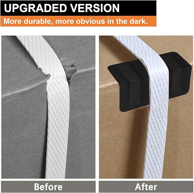 24 Pack Flatbed Edge Corner Protector for Cargo Shipping, Plastic Ratchet Strap Protectors for Tie Downs, Corner Guards for Straps Black