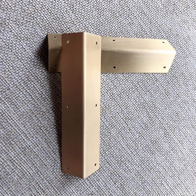 4Pcs Antique Pure Brass Corner Protectors Braces Classical Furniture Tables and Chairs Cabinet Corner Guard (Gold)