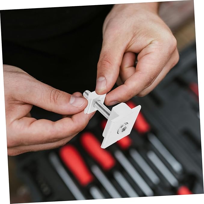 Solar Panel Mounting Accessories 4pcs Solar Panel Mid Clamps with T-Shaped Mid Clips for Cylindrical Head Screw