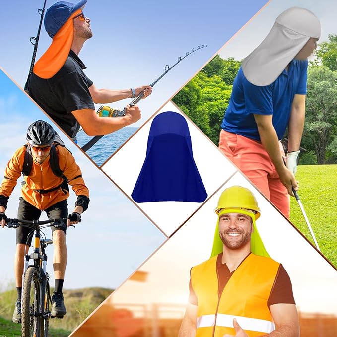 Sintege 6 Pieces Hard Hat Sun Shade Cooling Skull Cap Sun Neck Protector Quick Dry Neck Shade for Women Men