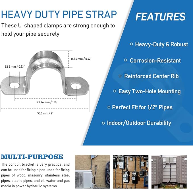 Z 1/2" Dia * 50 Feet Flexible Electrical Conduit Liquid Tight PVC Conduit Kit with 5 PCS Coupling, 5 PCS Elbow and 10 PCS Strap