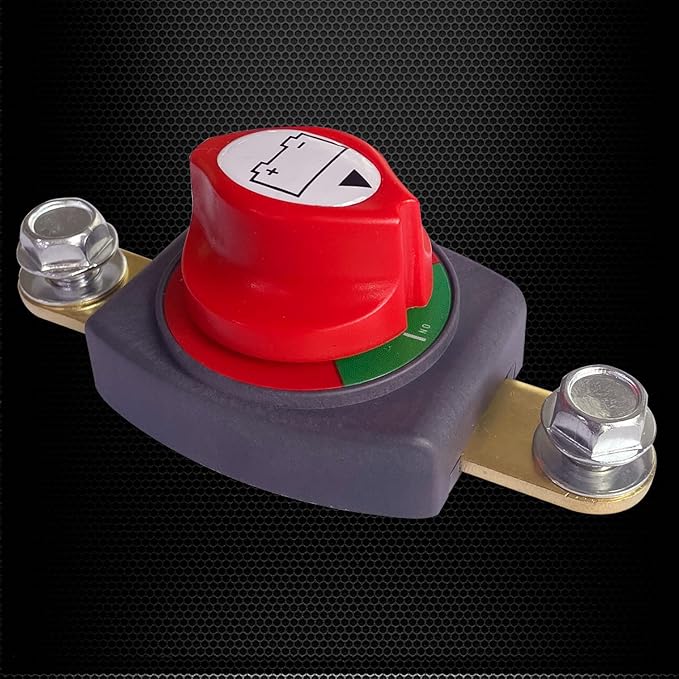 Ampper Side Post Battery Disconnect Switch 12V - 48V, Marine Battery Switch Disconnect Power Cut Shut Off for Car, RV and Boat (On/Off)