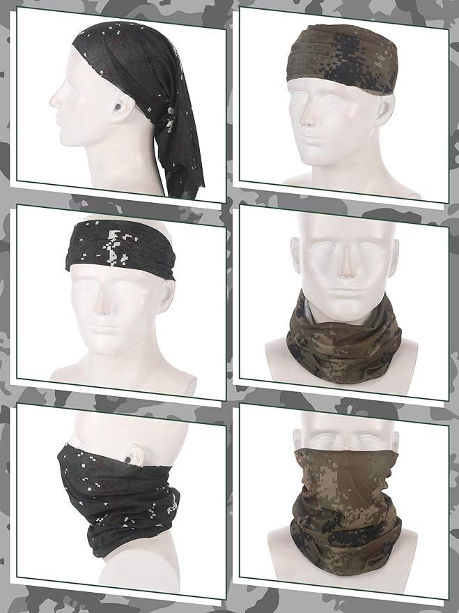 SATINIOR 10 Pcs Cooling Neck Gaiter for Men Women Sunscreen Breathable Bandana Summer UV Protection Face Mask Scarf