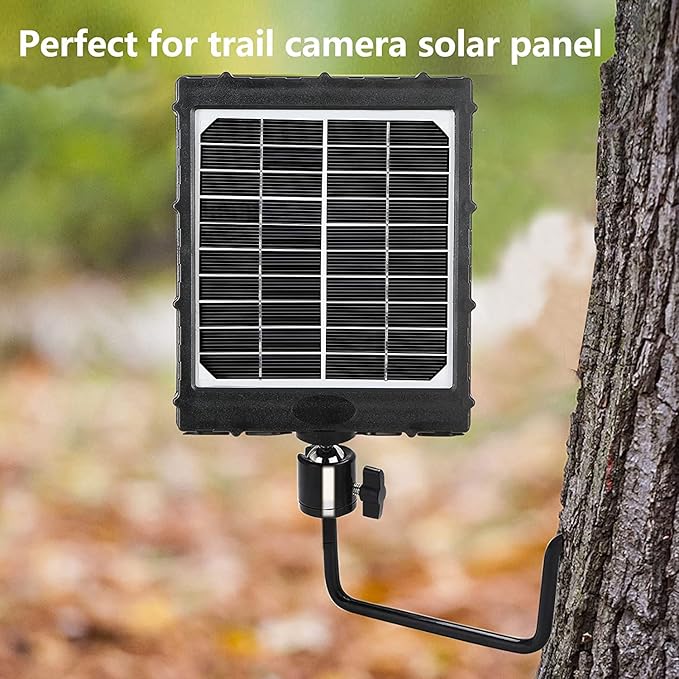 2pcs Trail&Game Camera Accessories Hunting Cam Tree Mount Wall Holder Stand, 1/4''-Inch Universal Fishing & Solar Panels Accessories Multifunctional Metal Bracket (Black)