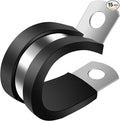 1 Inch Cable Clamp, 15 Pack Stainless Steel Wire Clamp, Rubber Metal Hose Clamps for Wire Line Clips, Pipe, Hose Bracket, Tube Holder (26mm)