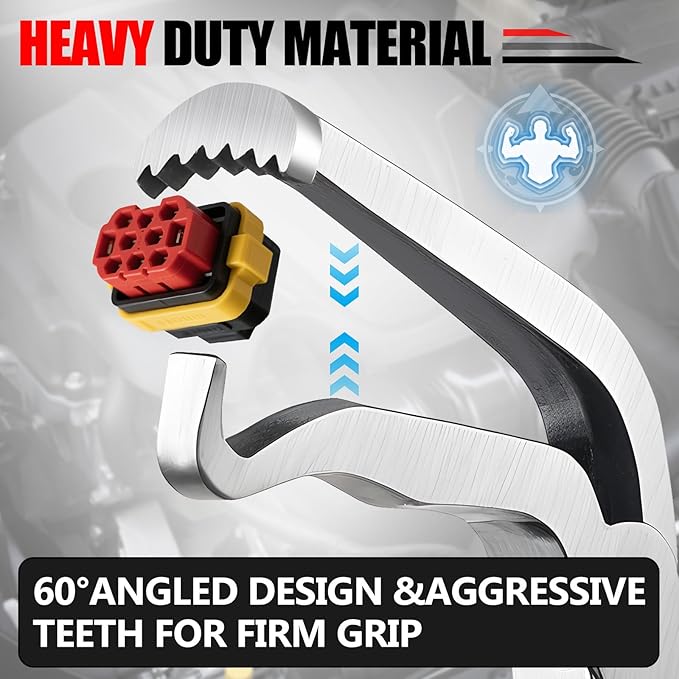 4 Pieces Electrical Disconnect Pliers for Cars, Electrical Connector Separator Tool and Automotive Electrical Connector Disconnect Pliers,Fuel Line Petrol Clip (Red 4 PCS)