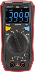 Triplett MM200 Compact 4000 Count Multimeter with Certificate of Calibration to NIST - AC/DC Voltage, Resistance, Temperature, Continuity