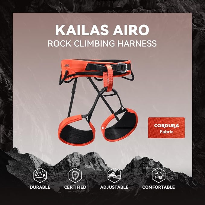 KAILAS Airo Rock Climbing Harness Men Roofing Harnesses Rescue Mountaineering Safety Belt Women Comfortable Lightweight