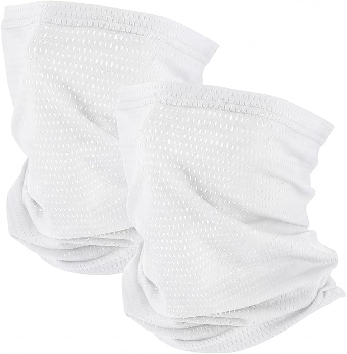 Geyoga 2 Pack Cooling Neck Gaiter Summer Breathable Balaclava Face Mask with Mesh Holes UV Protection Sun Scarf for Men Women