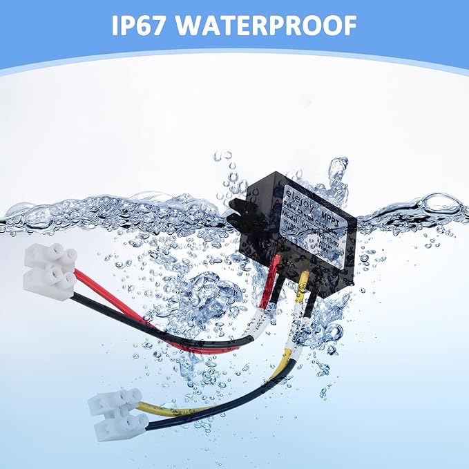 8 Amp 13.8V 100W MPPT Solar Charge Controller 99% LiFePO4 Lithium Iron Phosphate Battery Ultra-Compact and Lightweight IP67 Waterprof