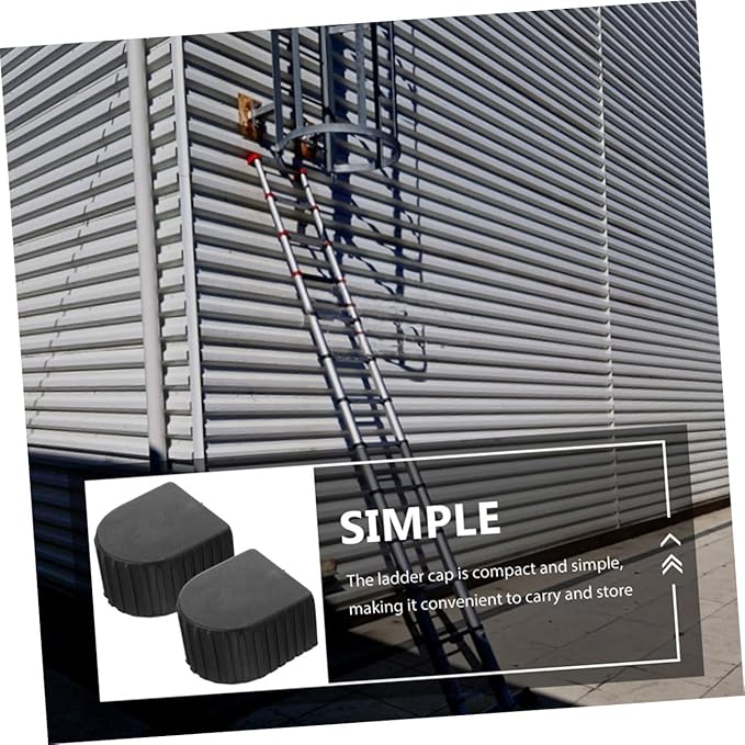 4pcs Non-Slip Ladder Caps Ladder Foot Protection Cushion Enhanced Safety for Telescopic Folding Thickened Aluminum Alloy with Fit