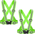 High Visibility Reflective Vest Safety Vest Running Reflective Gear Adjustable Reflective Vest for Walking,Jogging,Hiking,Night Cycling