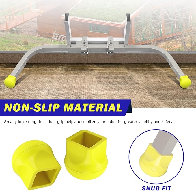Ladder Stabilizer Bumpers Fit for Werner Extension Ladder Stabilizer, Ladder Standoff Rubber End Caps Ladder Stabilizer Pads Non-Slip Ladder Standoff Protective Covers Ladder Mitts, 2 Pack