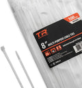 TR Industrial Multi-Purpose Natural Cable Ties, 8 inches, 100 Pack