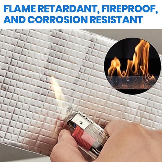 ADHES Butyl Tape Waterproof Tape, 8in x 16ft, Aluminum Foil Tape Butyl Sealant Tape for RV Repair, Window, Boat and Pipe Sealing, Glass & EDPM Rubber Roof Patching(Model:RA100-1,Glue Color:White)