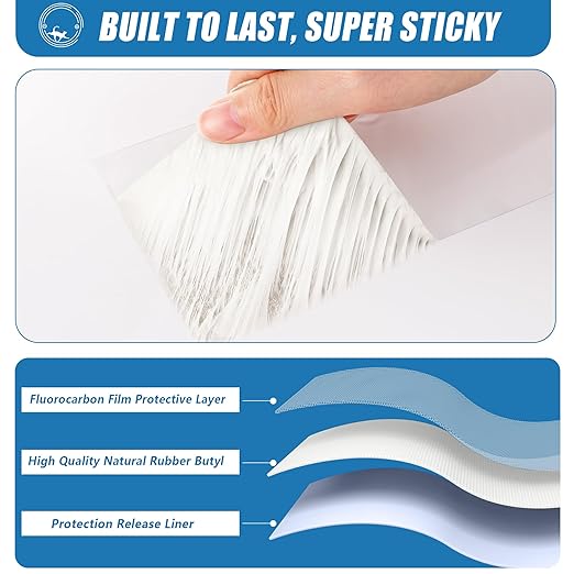 RV Roof Sealant Tape, 6 Inch X 50 Feet RV Repair Seal Tape for Camper Trailer Boat Seam Leaks Roofing, UV Resistant & Weatherproof, White