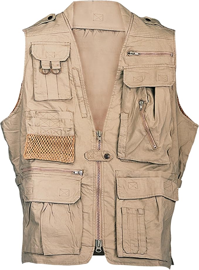 Humvee Utility Vest with 21 Pockets -Travel, Safari, Hunting, Camping, 100% Cotton, Tactical Jacket for Men & Women