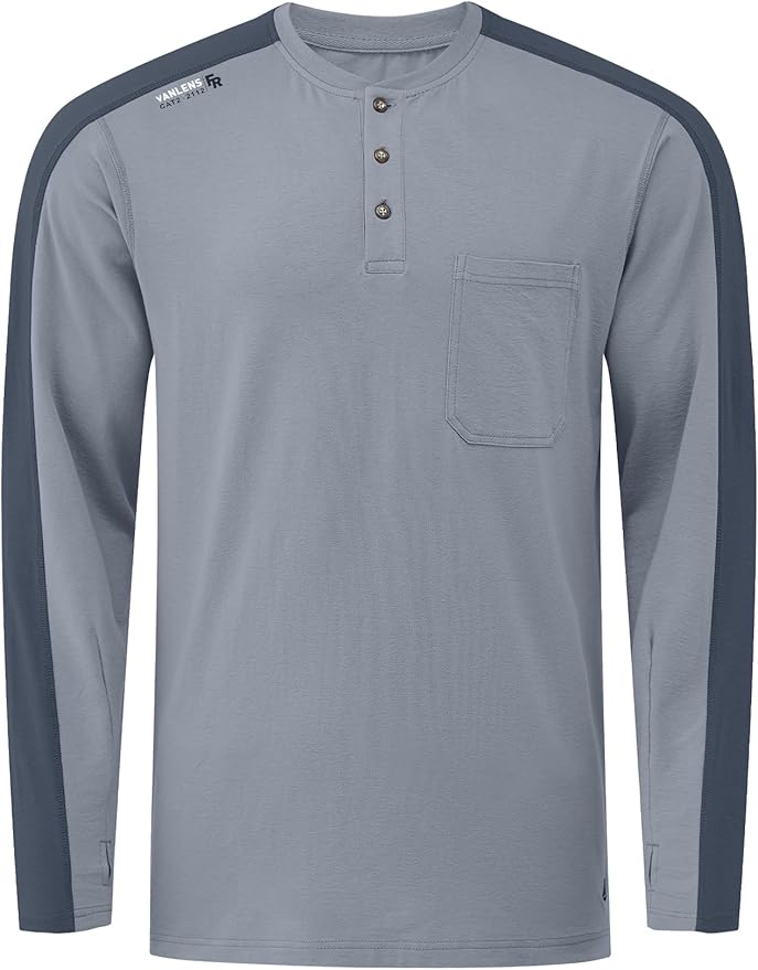 FR Shirts for Men 5.5OZ Lightweight Stretch Patriot Baseball T-Shirt Work Shirt