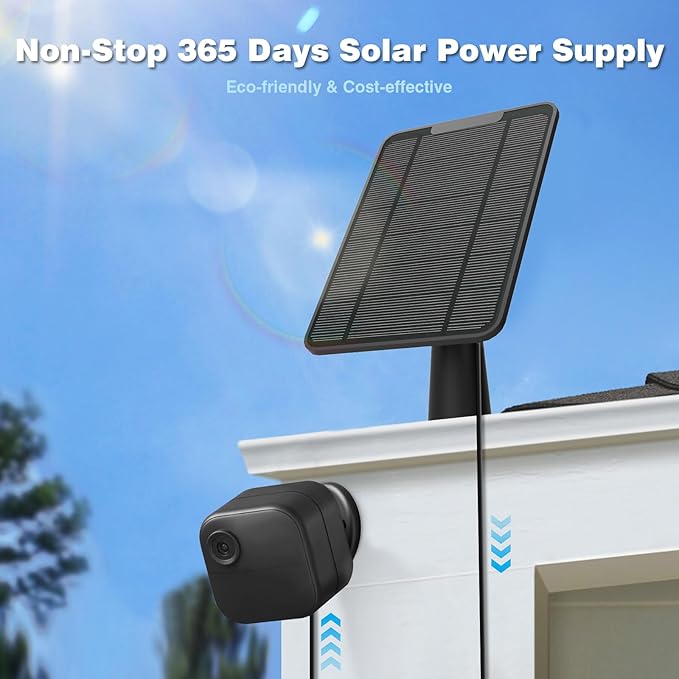 4 Pack 6W Solar Panel for Blink Outdoor 4（4th Gen Camera Solar Panel Charger Compatible with Blink Camera Solar Panel with Battery, Secure Wall Mount, 13.12ft Cable, IP65 Weatherproof, 360° Bracket