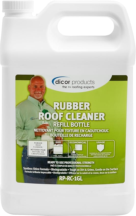 Dicor RP-RC-1GL Deep Cleaning Rubber RV Roof Cleanser Spray Refill - White, 1 Gallon