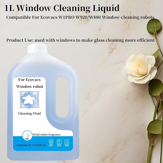 Window Cleaning Robot Parts. 1L Glass Cleaning Solution. Window Cleaning Liquid. Compatible For Ecovacs W1PRO W920 W880