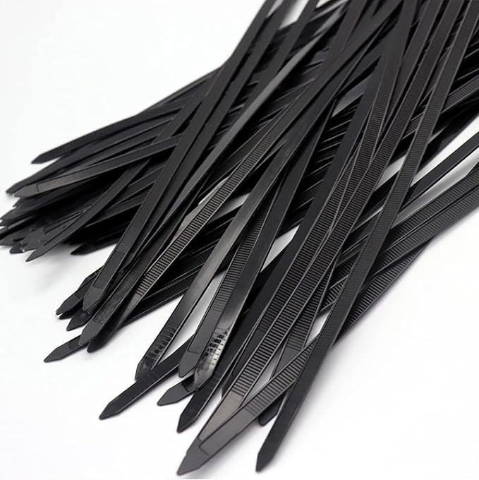 zip ties 14 inch Black Cable ties wraps 100 pcs/Pack outdoor use Long plastic ties with 60 Pounds tensile