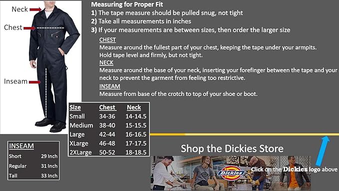 Dickies Men’s Deluxe Long Sleeve Coveralls – 7.5 oz Twill Mechanic Jumpsuit with Zipper Front Industrial Uniform Fit