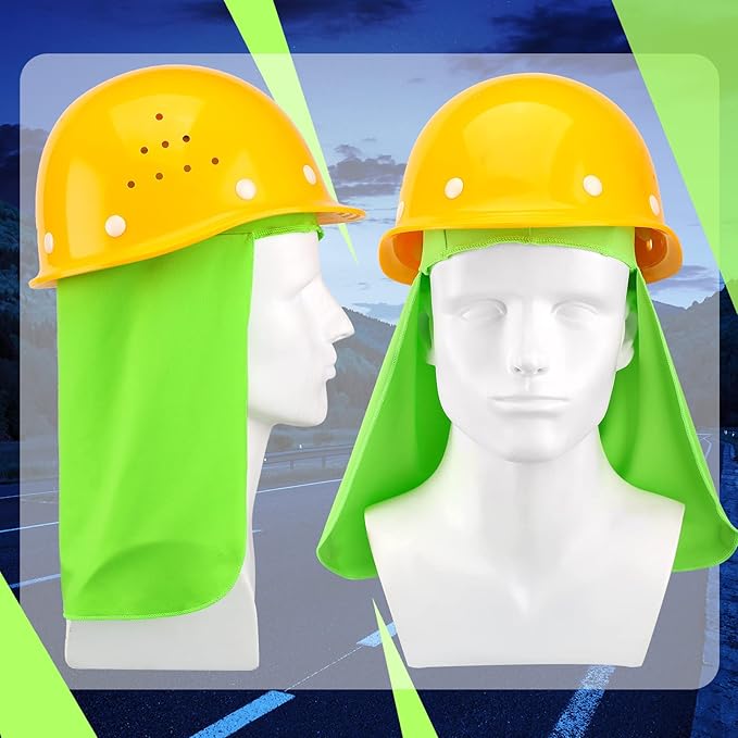 Sintege 6 Pieces Hard Hat Sun Shade Cooling Skull Cap Sun Neck Protector Quick Dry Neck Shade for Women Men
