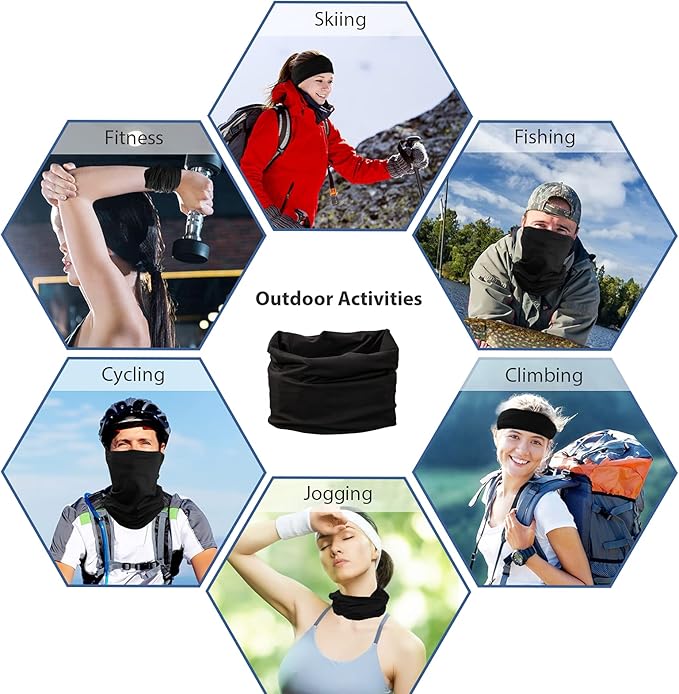 Sun UV Protection Face Mask Cooling Neck Gaiter Reusable Balaclava Bandana Scarf
