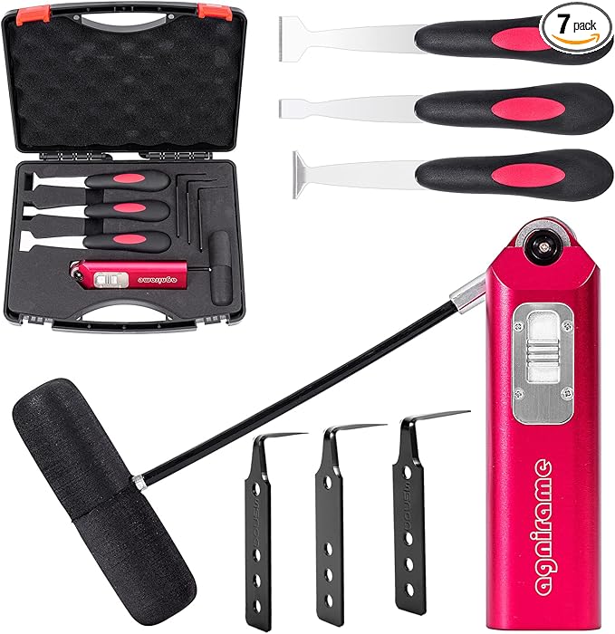 Windshield Removal Tools Universal Car Windscreen Quick Release Cold Knife Windshield and car Window Glass Urethane Scraper Tool Set，7-Piece Set