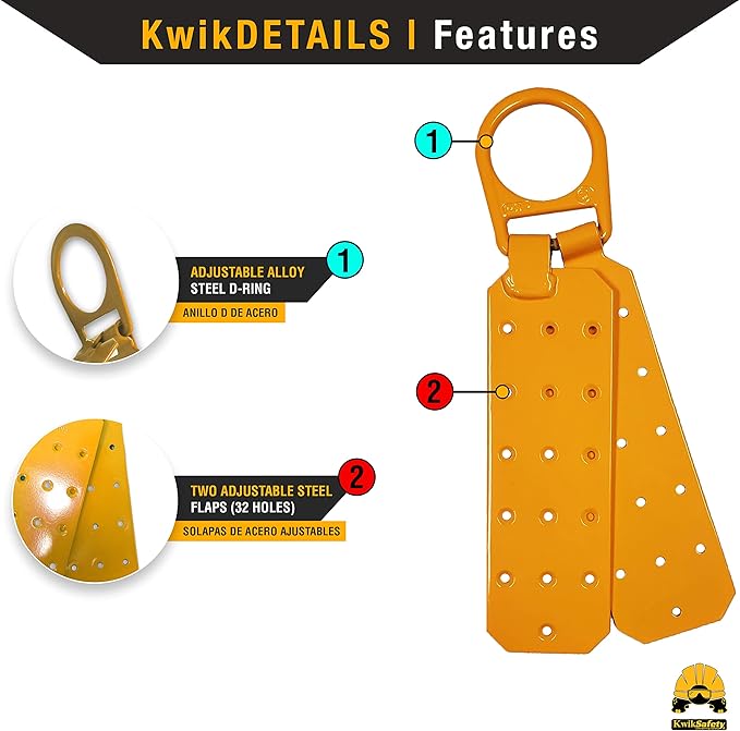 KwikSafety - Charlotte, NC - TORNADO Fall Protection Safety Harness [Full Body Single D-Ring] Construction ANSI Tested OSHA