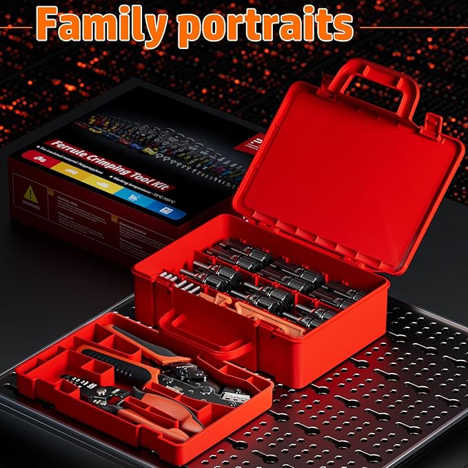 PEBA Crimping Tool and Solar Connectors Kit, Solar Crimper for AWG 16-10 Solar Panel Cable Wire, with 12 Pairs IP68 Solar Connectors & Stripping Pliers | Ratchet Crimp Tool Kit - Solar Installation