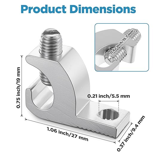 40pcs Aluminum Pool Bonding Lug – Corrosion-Resistant Grounding Connector for Swimming Pools, Conduits & Spa (4-14 AWG Wire Range)