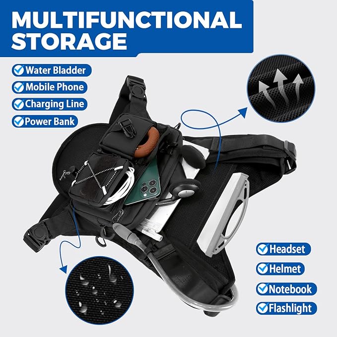 USA Original Patent Running Hydration Vest Backpack, Lightweight Chest Pack with 2.0L Water Bladder Bag Daypack for Hiking Running Cycling Race Marathon for Women Men